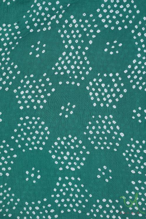 Teal Hive Bandhani Cotton Fabric