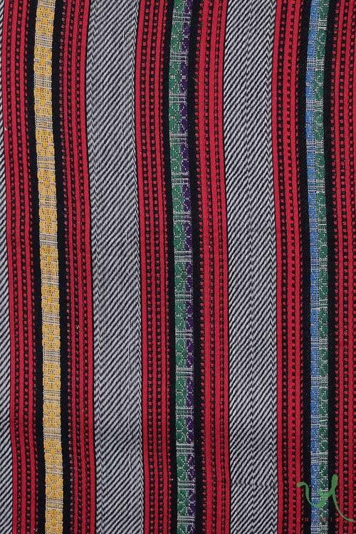 Multi Stripes Handloom Mashru Fabric