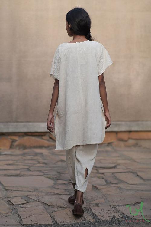 Off white ambar kala cotton slit pajamas