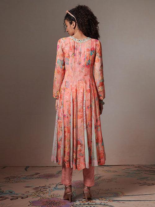 Poppy Kurta Set - Peach