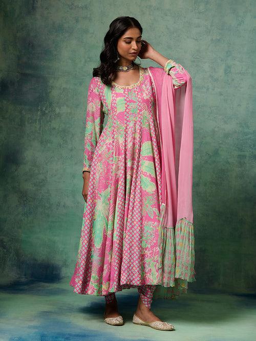 Preet Kurta Set with Dupatta - Pink