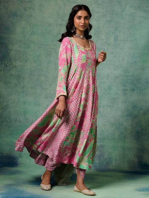 Preet Kurta Set with Dupatta - Pink