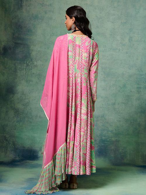 Preet Kurta Set with Dupatta - Pink