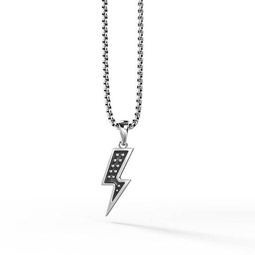 Flash Pendant | 925 Sterling Silver, Rhodium Plating & Glossy Finish