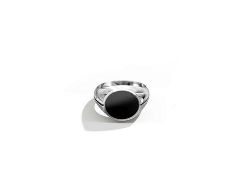 Ovet Ring | 925 Sterling Silver, Natural Gemstone, Rhodium Plating & Glossy Finish