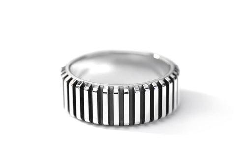 Ryder Ring | 925 Sterling Silver, Rhodium Plating & Glossy Finish