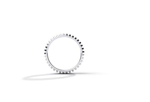 Ryder Ring | 925 Sterling Silver, Rhodium Plating & Glossy Finish