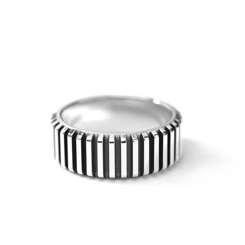 Ryder Ring | 925 Sterling Silver, Rhodium Plating & Glossy Finish