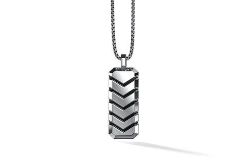 Arne Pendant | 925 Sterling Silver, Rhodium Plating & Glossy Finish