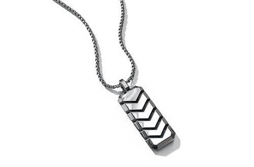 Arne Pendant | 925 Sterling Silver, Rhodium Plating & Glossy Finish