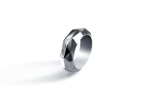 Avrum Ring | 925 Sterling Silver, Rhodium Plating & Glossy Finish