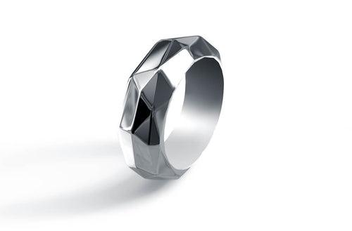 Avrum Ring | 925 Sterling Silver, Rhodium Plating & Glossy Finish