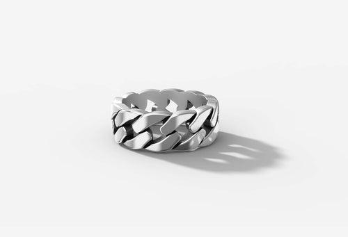 Ferus Ring | 925 Sterling Silver, Rhodium Plating & Glossy Finish