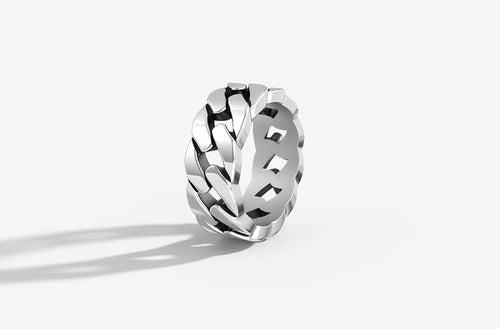 Ferus Ring | 925 Sterling Silver, Rhodium Plating & Glossy Finish