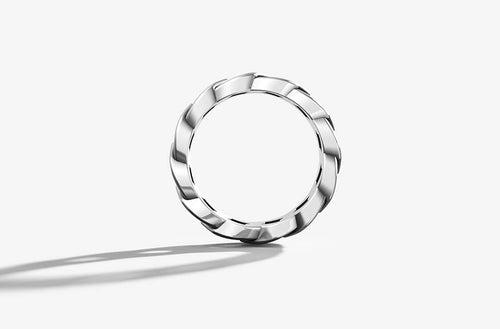 Ferus Ring | 925 Sterling Silver, Rhodium Plating & Glossy Finish