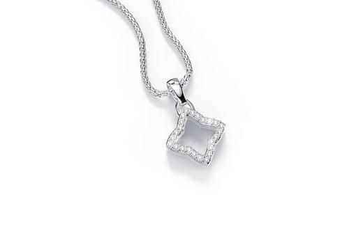 Mora Pendant | 925 Sterling Silver, AAA Grade Zircons, Rhodium Plating & Glossy Finish