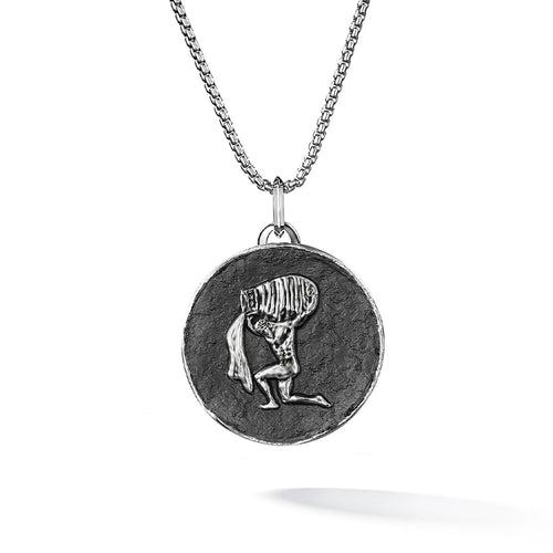 Zodiac Pendant | 925 Sterling Silver, Rhodium Plating & Antique Finish