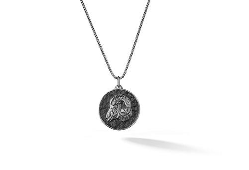 Zodiac Pendant | 925 Sterling Silver, Rhodium Plating & Antique Finish