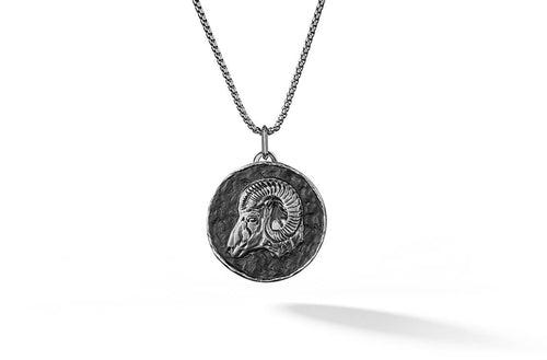 Zodiac Pendant | 925 Sterling Silver, Rhodium Plating & Antique Finish