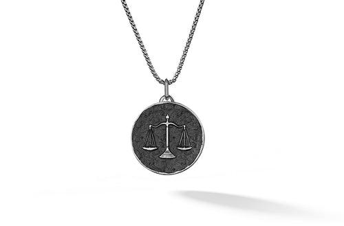 Zodiac Pendant | 925 Sterling Silver, Rhodium Plating & Antique Finish