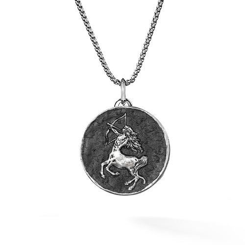 Zodiac Pendant | 925 Sterling Silver, Rhodium Plating & Antique Finish