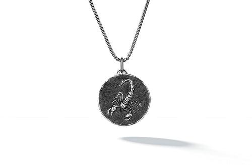 Zodiac Pendant | 925 Sterling Silver, Rhodium Plating & Antique Finish