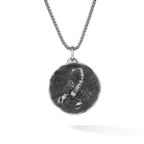 Zodiac Pendant | 925 Sterling Silver, Rhodium Plating & Antique Finish