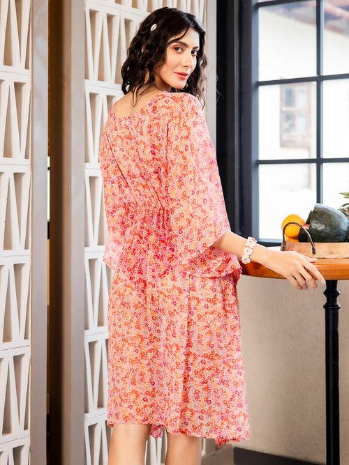 Poppy Flower Kaftan Dress