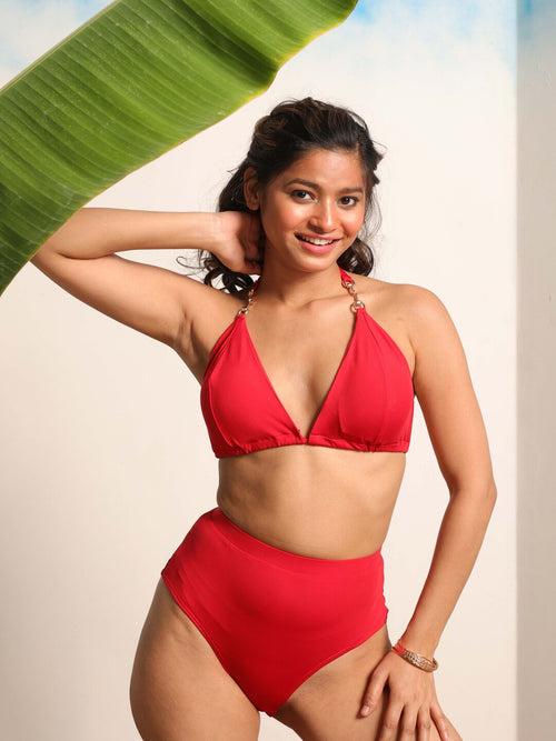 Chopped Chilli Red Bikini Set