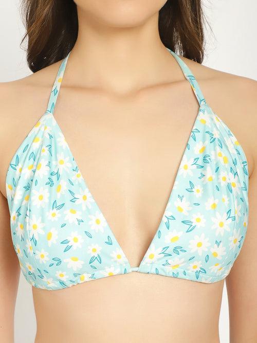 Floral Printed Halter Neck Swim Set