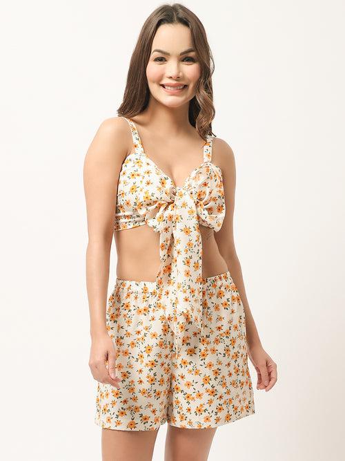 Floral Printed Swimwear Set