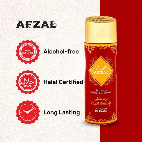 Afzal Non Alcoholic Oudh Mithaly Deodorant 200 Ml