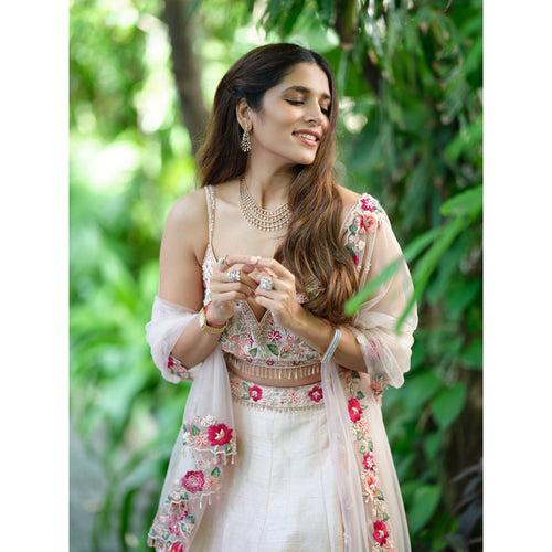 Mitali - Peach Blossom Lehenga Set