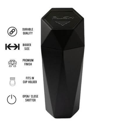 Involve Diamond Shape Car Dustbin/ Trash Can/ Trashbin(Black)