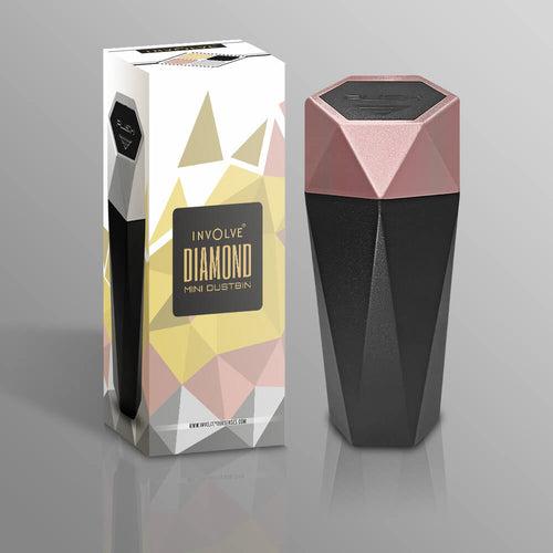 Involve Diamond Trashbin/ Dustbin/ Trash Can (Rosegold)