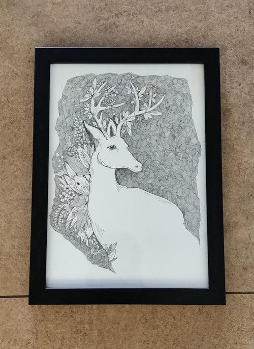 Crosshatch Deer