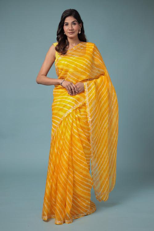 Leheriya Kota Doria Saree