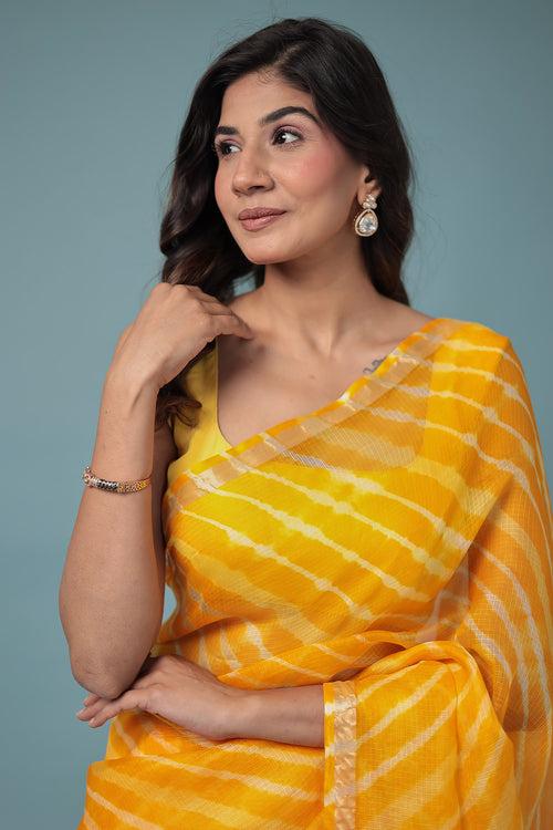 Leheriya Kota Doria Saree