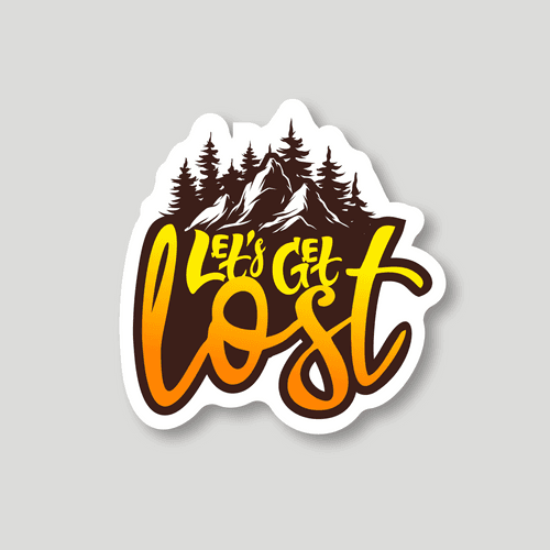 Let's get lost Sticker