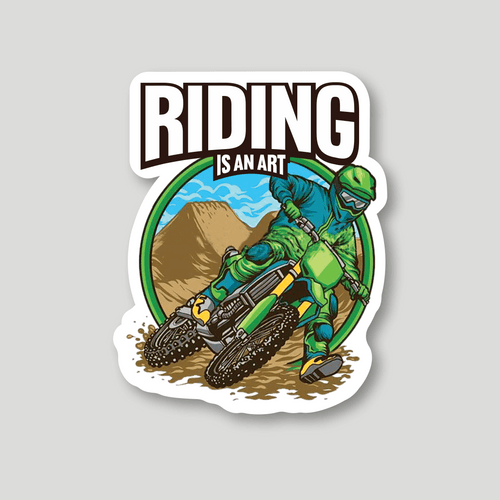 Riding is an art Sticker
