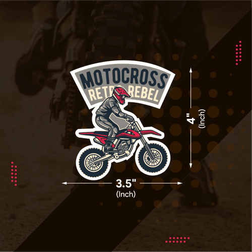 Motocross Rebel Sticker