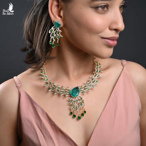 Theia Diamond Look Necklace - 5780