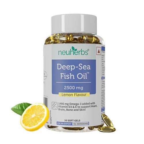 Deep Sea Fish Oil Capsules - 2500 mg Omega 3- 30 Softgels