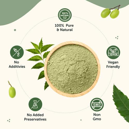 100% Natural Neem Leaves Powder - For Blemishes-Free Skin