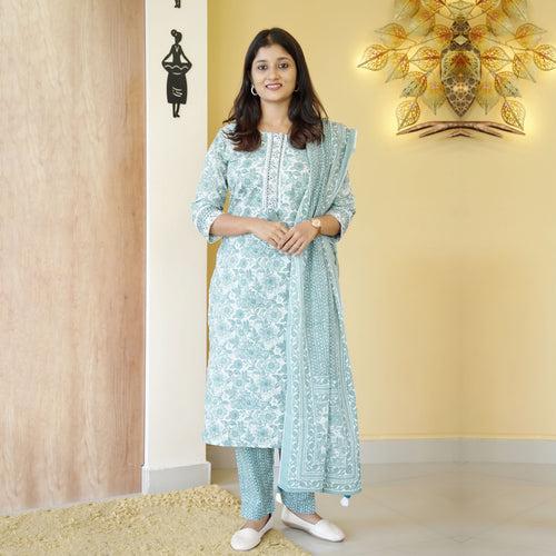 Pure Cotton Kurti Set-4320