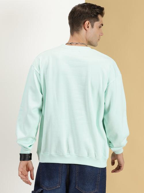 Sea Green Oversized Sweatshirt