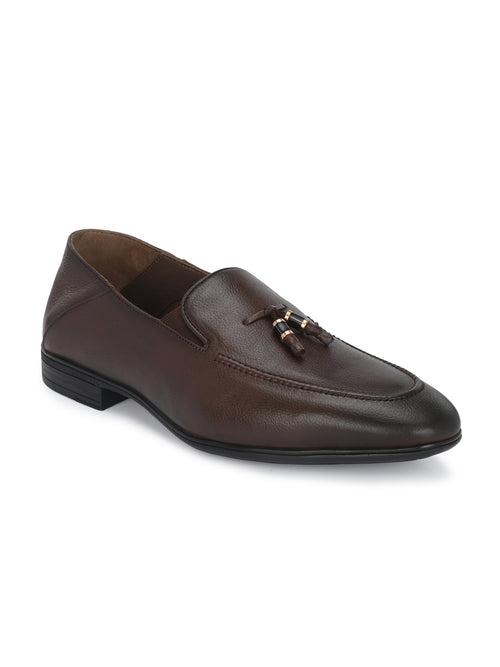 Egoss Gold Tassel Loafers for Men