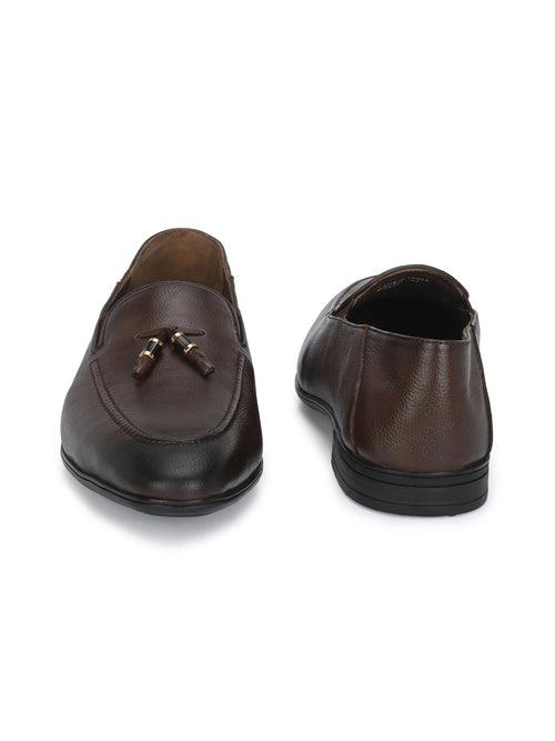 Egoss Gold Tassel Loafers for Men