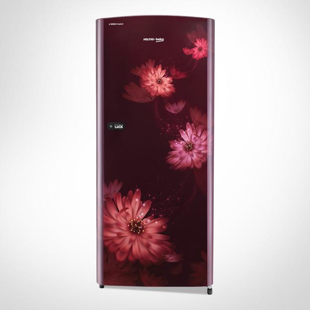 Voltas Beko 185 L 3 Star Single Door Direct Cool Refrigerator (RDC220C/S0DWR0M0000GD, Dahlia Wine)