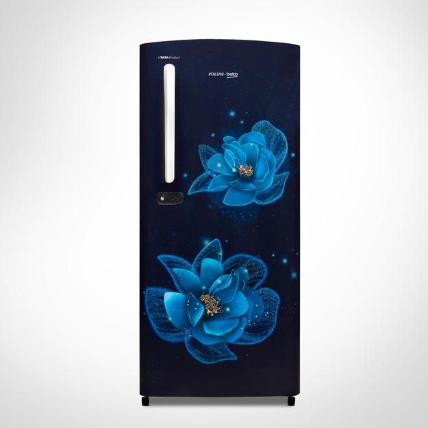 Voltas Beko 185 L 3 Star Single Door Direct Cool Refrigerator (RDC220C / S0BFE0M0000GD, Fressia Blue)